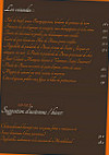 Hotel Restaurant Vuillot menu