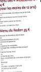 Le Redon menu