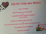 Le Ptit Castel menu