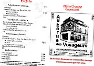 Auberge des Voyageurs menu