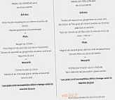Le Crillon menu