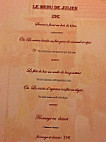 L'auberge Gourmande menu