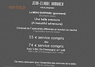 Le Caveau menu