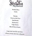 Shiloh's menu