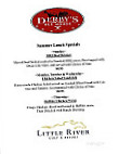 Little River Resort Golf menu