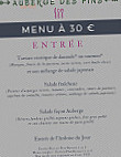 Auberge Des Pins menu