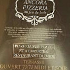 Ancora Pizza menu