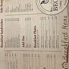 Becky's Country Store Grill menu