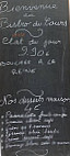 Bistro Du Cours menu