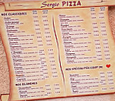 Sergio Pizza menu