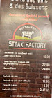 Steak Factory menu