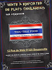 Tiou Thai Food menu