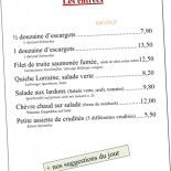 Auberge du Pfaffenschlick Carte