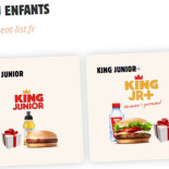 Burger King menu