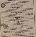 Cracker Barrel Old Country Store menu