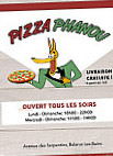 Phanou Pizza menu