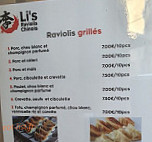 Li's Raviolis Chinois menu