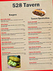 The 528 Tavern menu