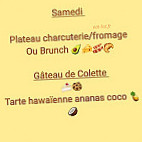 La Pie Colette menu