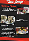 Chez Joseph menu