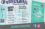 Reef And Barrel menu