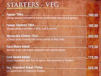Mezbaan Restaurant menu