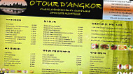 O'tour D'angkor menu