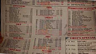 Great Wall Chinese menu