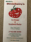 Strawberry's Deli Ice Cream menu