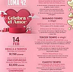 Loma 42 Bahia menu