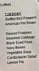 Jim's Cafe menu