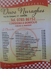 Duos Nuraghes menu