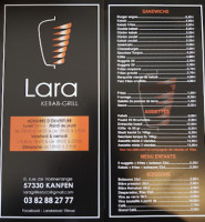 Lara Kebab menu