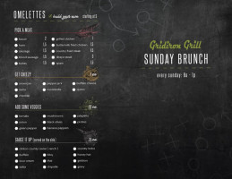 Gridiron Grill menu