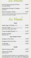 Auberge Du Cheval Blanc menu