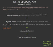 Geraldinette menu