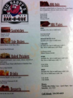 Big Daddys Real Pit B Que menu