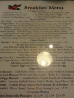 Cafe Burlington menu