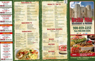 Bella Mia Pizzeria menu