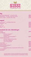 SISSI Zuckerbäckerei & Café menu