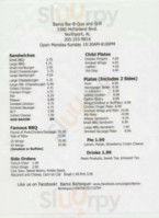 Bama Barbecue Grill menu