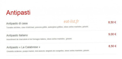 La Locanda menu