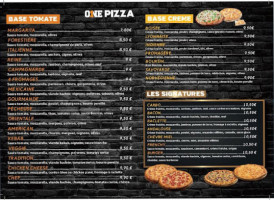 One Pizza menu