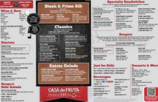 Casa De Fruta Orchard Resort menu