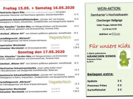 Landgasthof Demharter menu