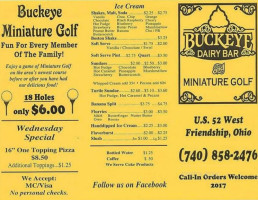 Buckeye Dairy menu