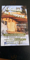 La Cabane Du Trappeur menu