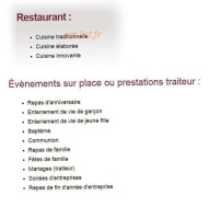 Saint-Christophe menu
