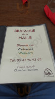 Brasserie De La Halle menu