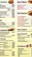 Le Grand Zampano menu